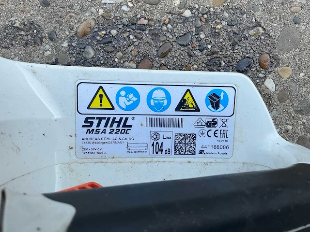 2019 stihl msa 220c kettingzaag - afbeelding 7 van  7
