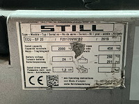 2019 still ecu sf20 elektrische palletwagen - afbeelding 5 van  5