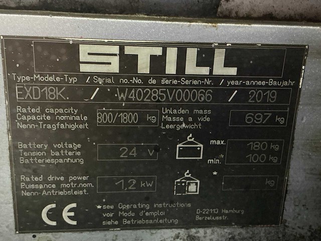 2019 still exd18k stapelaar - afbeelding 2 van  10