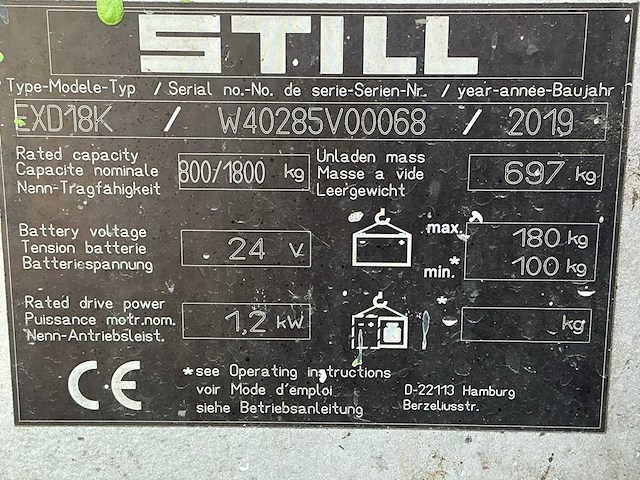 2019 still exd18k stapelaar - afbeelding 8 van  13