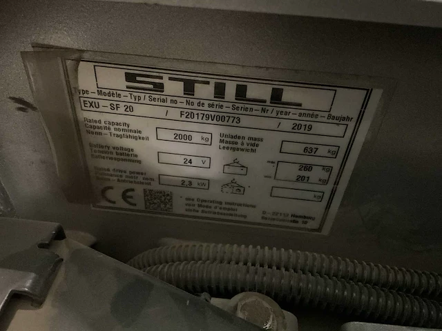 2019 still exu-sf 20 elektrische mee-rijd palletwagen - afbeelding 7 van  10