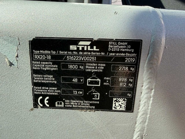 2019 still rx 20-18 vorkheftruck - afbeelding 3 van  11