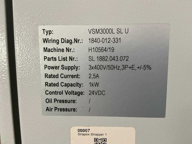 2019 strapex vsm3000l slu omsnoeringmachine - afbeelding 8 van  16