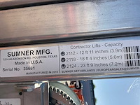 2019 sumner manufacturing 2118 materiaallift / kanaallift - afbeelding 8 van  8