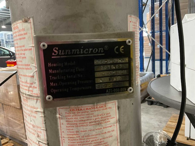 2019 sunmicron htwb45-304 filterhuis - afbeelding 6 van  7