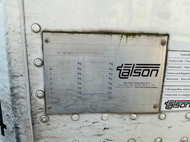 2019 talson f1520 oplegger - afbeelding 5 van  36