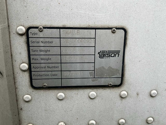 2019 talson swau.b wissellaadbak - afbeelding 14 van  14