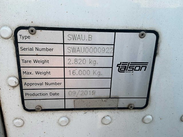 2019 talson swau.b wissellaadbak - afbeelding 15 van  15