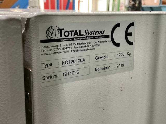 2019 total systems ko120100a kistenroteerder - afbeelding 11 van  11