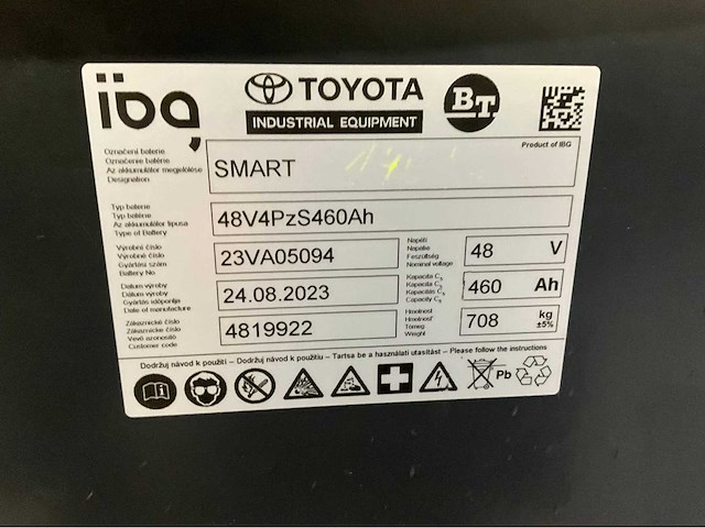 2019 toyota 8fbe15t 1500kg accu 2023 vorkheftruck - afbeelding 3 van  3