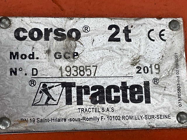 2019 tractel gcp duwloopkat (2x) - afbeelding 7 van  7