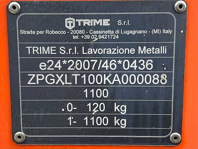 2019 trime x-eco a0122 lichtmast aanhangwagen - afbeelding 19 van  26