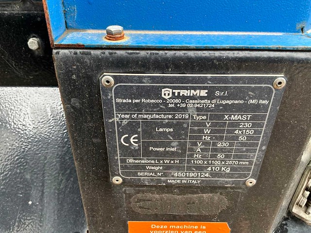 2019 trime x-mast lichtmast (2x) - afbeelding 3 van  11