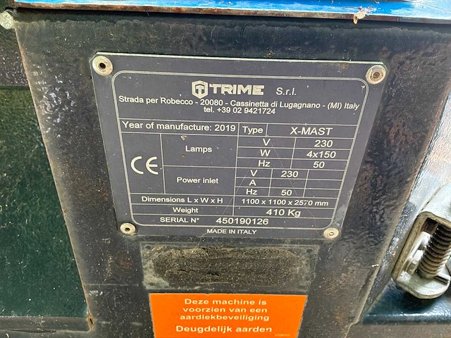 2019 trime x-mast mobiele lichtmast - afbeelding 8 van  9