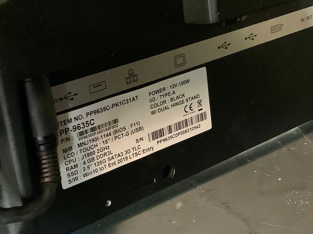 2019 twelve pp9635c-pk1c3 lcd touch screen kassa systeem - afbeelding 5 van  6