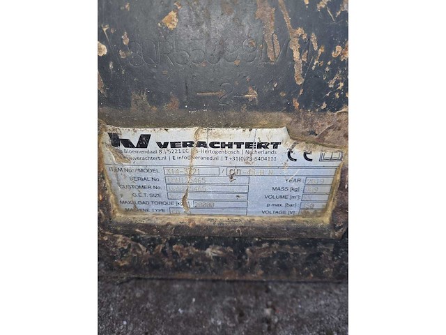 2019 verachtert cwt-45-h.n. kantelstuk - afbeelding 5 van  5