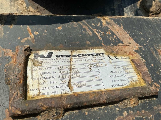 2019 verachtert cwt45hn kantelstuk cw45 - afbeelding 7 van  10