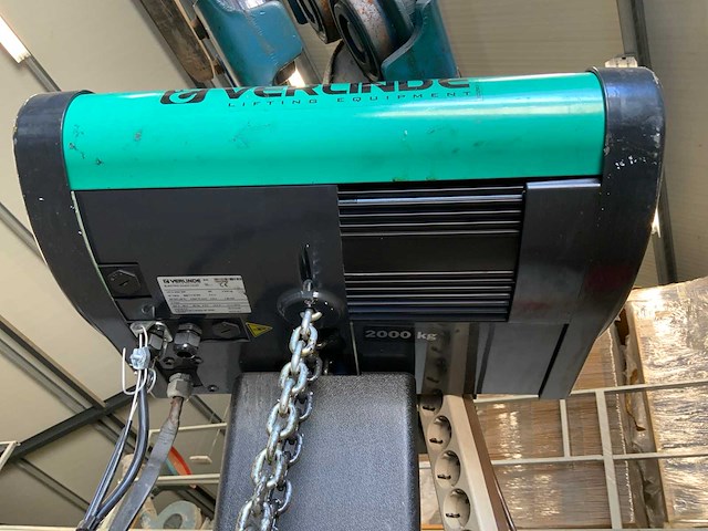 2019 verlinde vr 12 2004 / 2000kg elektrische hijstakel met hijskatrol en afstandbediening - afbeelding 9 van  10