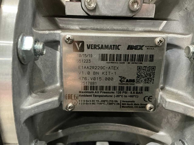 2019 versamatic pneumatische dubbele membraampomp (2x) - afbeelding 6 van  6