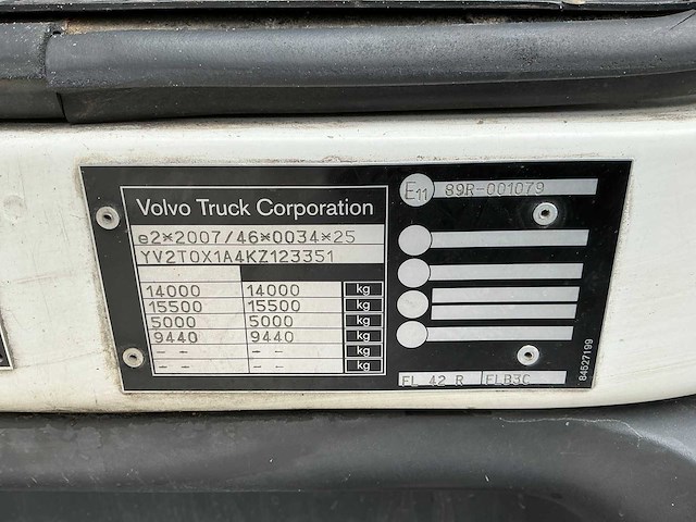 2019 volvo fl bedrijfswagen - afbeelding 7 van  16