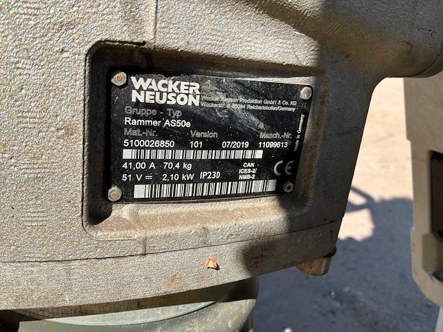 2019 wacker neuson as50e trilstamper - afbeelding 5 van  7