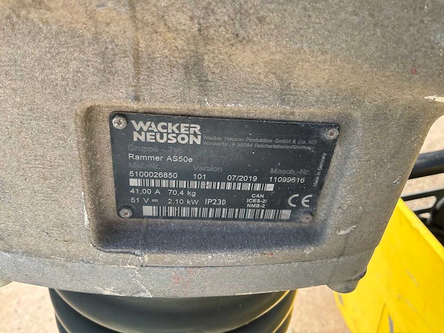 2019 wacker neuson as50e trilstamper - afbeelding 7 van  7