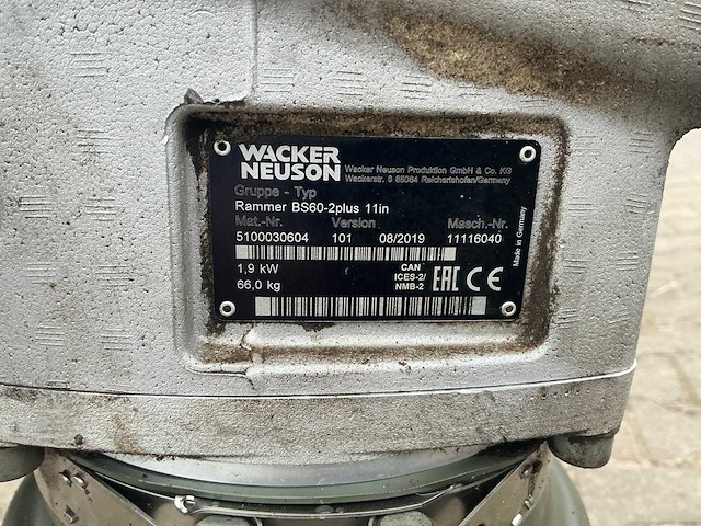 2019 wacker neuson bs60-2 plus trilstamper - afbeelding 3 van  11