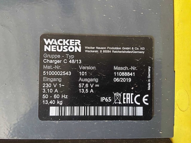 2019 wacker neuson c 48/13 lader - afbeelding 2 van  4