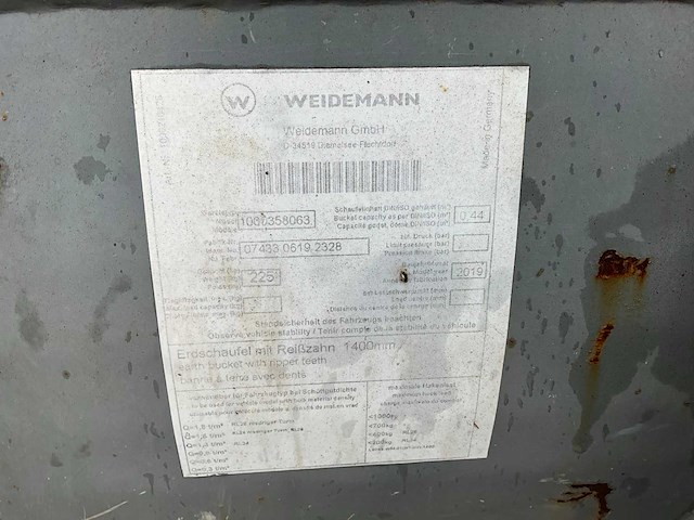 2019 weidemann 1000358063 graafbak - afbeelding 7 van  9