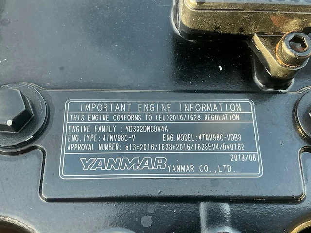 2019 yanmar 4tnv98c-vdb8 dieselmotor - afbeelding 4 van  8