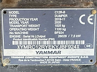 2019 yanmar c12r-b compacte rupsdumper - afbeelding 17 van  24