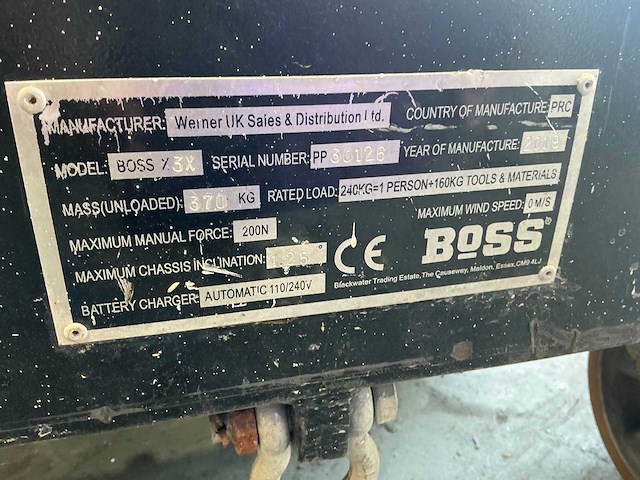 2019 youngman boss x3x hoogwerker - afbeelding 4 van  12