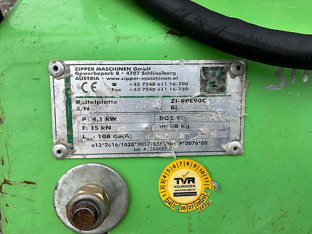 2019 zipper zi-rp90c trilplaat - afbeelding 2 van  2