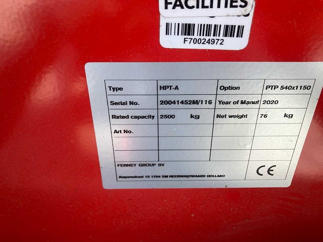 2020 - hpt-a - palletwagen 2500kg - afbeelding 3 van  3