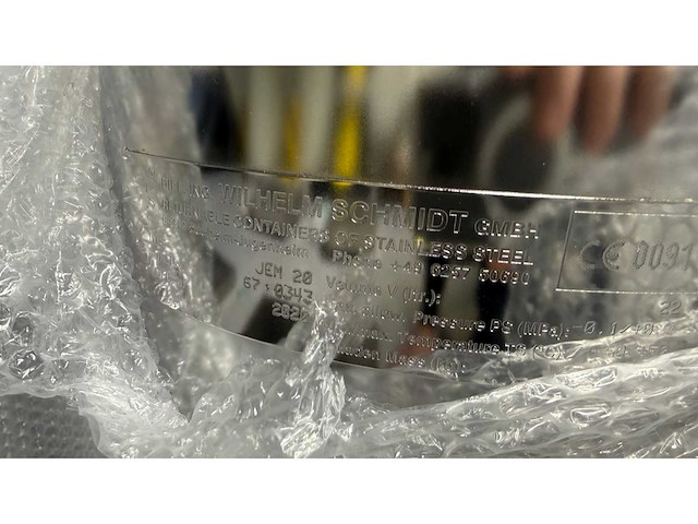 2020 - wilhelm schmidt jem 20 rvs canister - ongebruikt (3x) - afbeelding 9 van  10