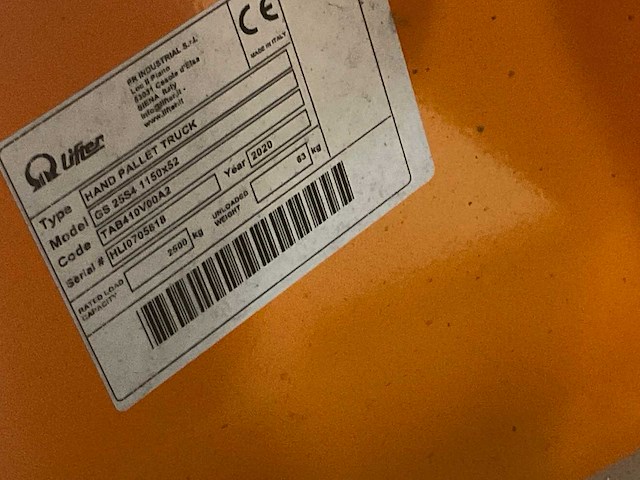 2020 alllifter hand hydraulische palletwagen - afbeelding 4 van  5