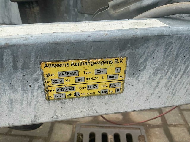 2020 anssems aanhanger dlkv d25 50-wx-jd - afbeelding 8 van  17