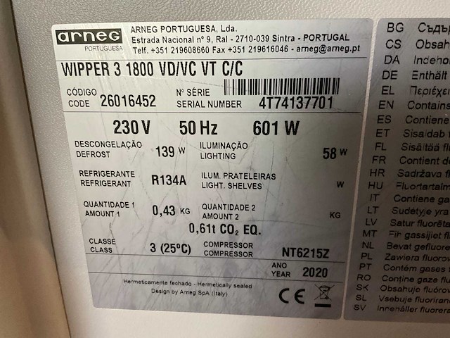 2020 arnec wipper 3 koelvitrine - afbeelding 5 van  13