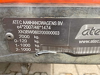 2020 atec eb2 2-1 dubbelas aanhangwagen - afbeelding 9 van  17