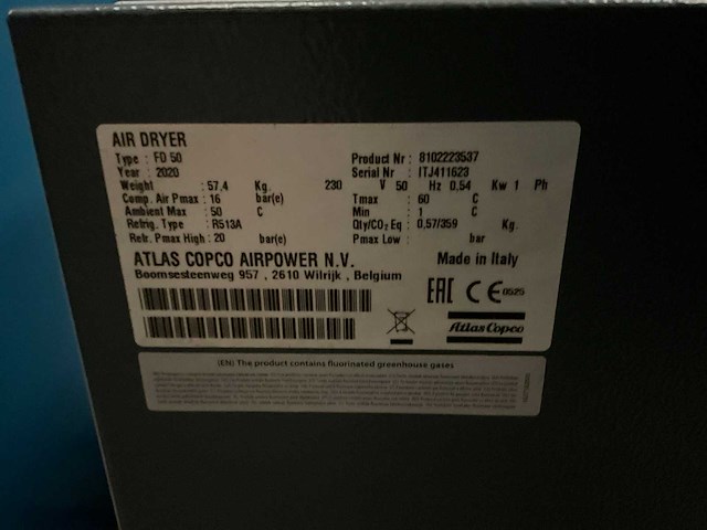 2020 atlas copco fd 50 luchtdroger - afbeelding 7 van  7