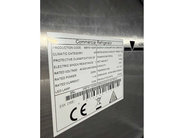 2020 atosa mbf8116gr rvs koelkast - afbeelding 5 van  6