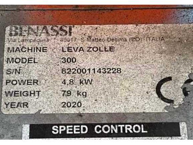 2020 benassi turf cutter l300 graszodensnijder - afbeelding 8 van  8