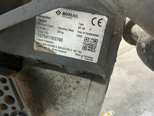 2020 bomag bt60 trilstamper - afbeelding 4 van  9