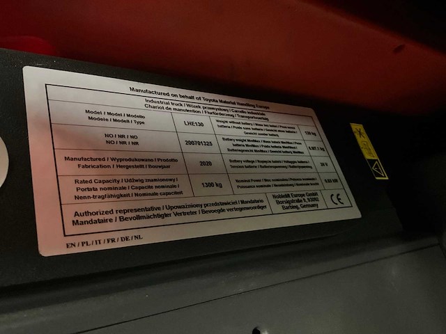 2020 bt tyro lhe130 elektrische palletwagen - afbeelding 3 van  11