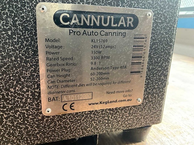 2020 cannular pro auto canning bliksluitmachine - afbeelding 5 van  5
