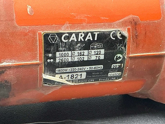 2020 carat a1821n diamantboormachine 75mm - afbeelding 6 van  7