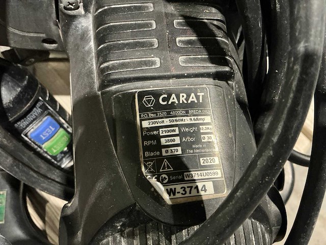 2020 carat w-3714 muurzaagmachine - afbeelding 8 van  8