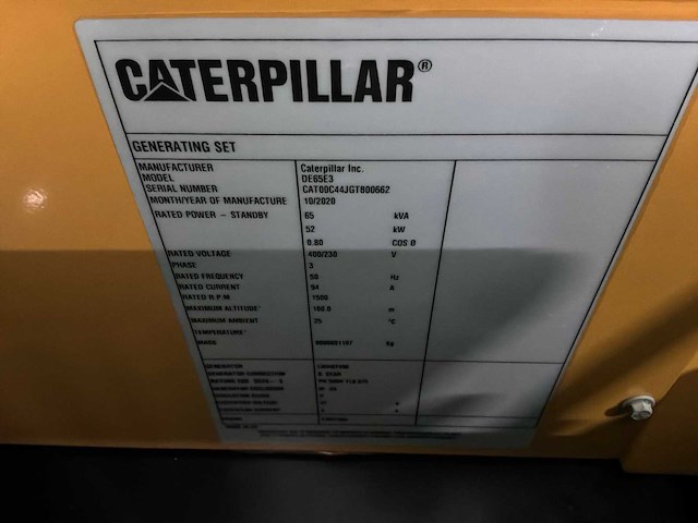 2020 caterpillar de65e3 stroomaggregaat - afbeelding 9 van  10