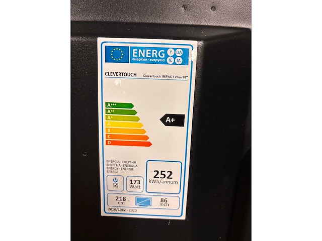 2020 clevertouch impact plus interactive touchscreen 86” - afbeelding 2 van  3