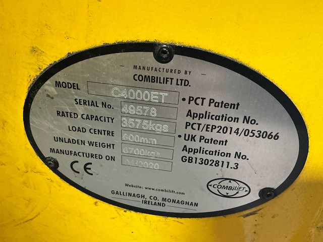 2020 combilift c4000 et zijlader - afbeelding 10 van  20